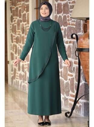 Emerald - Modest Plus Size Evening Dress - Amine Hüma
