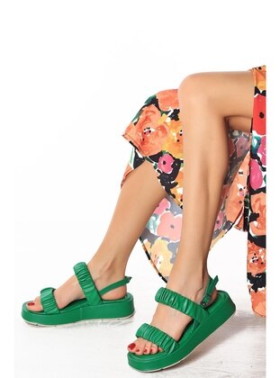 Green - Sandal - Artı Artı Ayakkabı