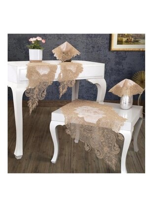 Beige - Dinner Table Textiles - Dowry World