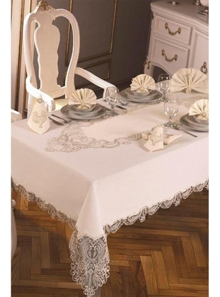 Cream - Dinner Table Textiles - Dowry World