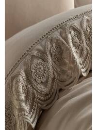 French Lace Ceylin Duvet Cover Cappucino