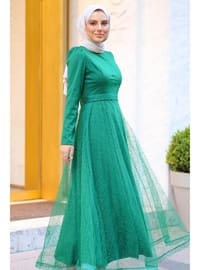 Green - Modest Evening Dress