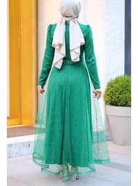 Green - Modest Evening Dress