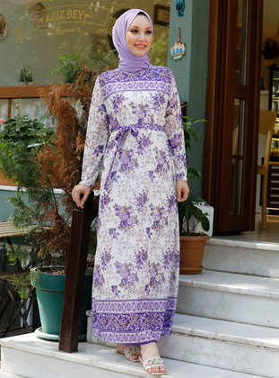 Lilac - Modest Dress - Tofisa