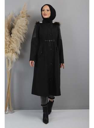 Garni Detailed Coat Black