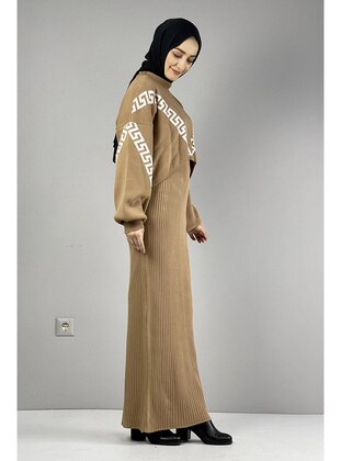 Camel - Knit Suits - MODAPİNHAN
