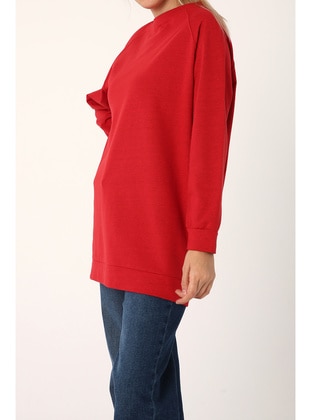 Red - Sweat-shirt - Yarece