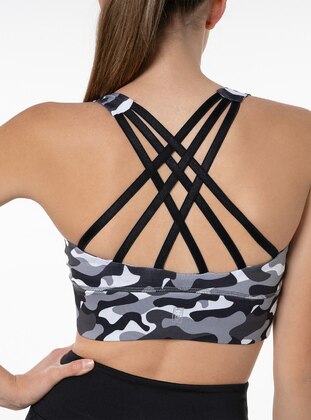 Multi - Gray - Camouflage - Sports Bras - Lioness Activewear