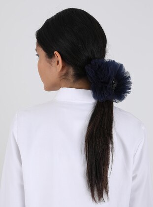Tulle Claw Buckle Navy Blue