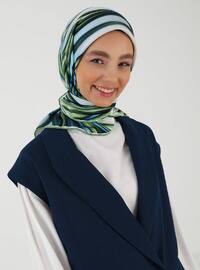 Patterned Twill Scarf Multicolor