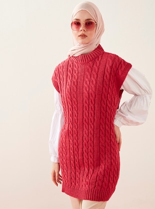 Unlined - Fuchsia - Knit Sweater - Por La Cara