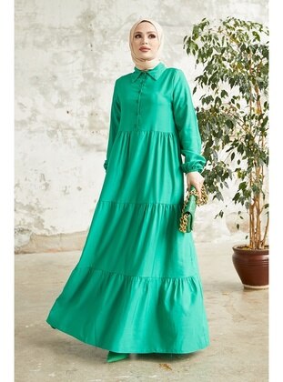 Green - Modest Dress - In Style