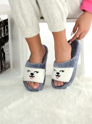 Gray - Sandal - Slippers - Pembe Potin