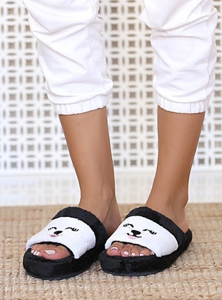 Black - Sandal - Slippers - Pembe Potin
