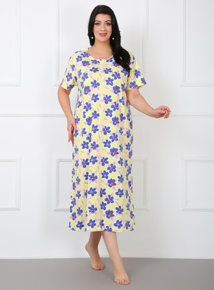 Plus Size Mom Nightgown Yellow