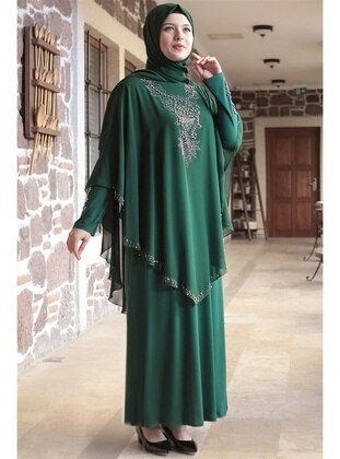 Emerald - Modest Plus Size Evening Dress - MFA Moda