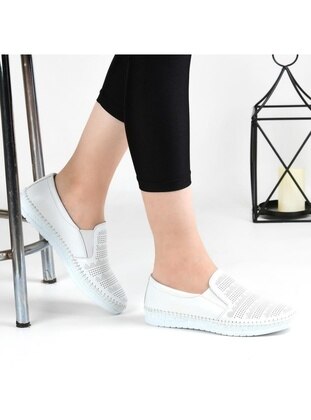 White - Casual Shoes - Papuçcity