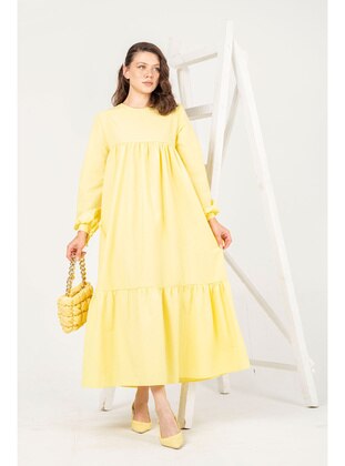 Yellow - Modest Dress - Melike Tatar