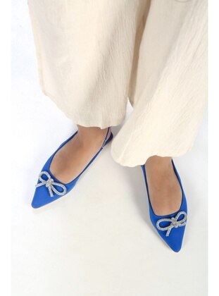 Flat - Blue - Flat Shoes - Shoeberry