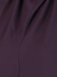 أرجواني - أسود - من لون واحد - حجابات جاهزة