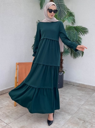 فستان الأخضر الزمردي ECESUN