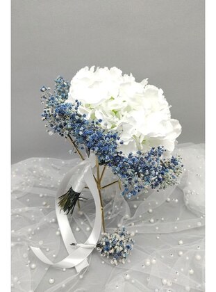 White Hydrangea Bride Flower And Groom Boutonniere