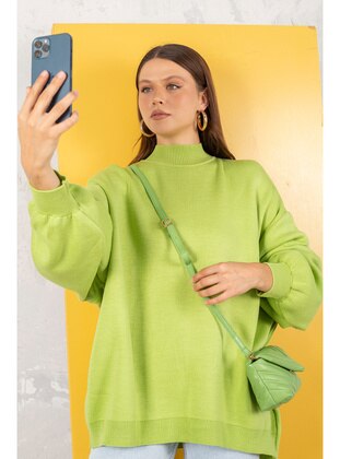 Green - Knit Sweaters - Melike Tatar