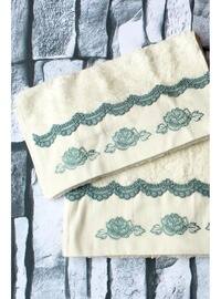 Dowry Land Allaire Embroidered 2 Li Towel Set Turquoise