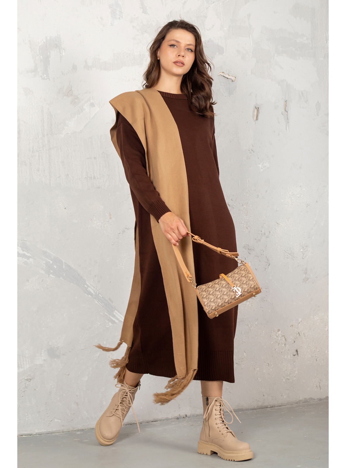 Brown Knit Dresses