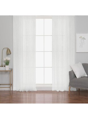White - Silver tone - Curtains & Drapes - KARNAVAL HOME