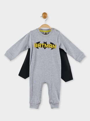 Licensed Baby Boy Cape Jumpsuit 20373 Gray