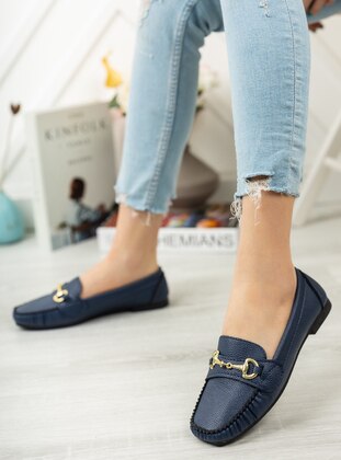 Navy Blue - Flat - Flat Shoes - Ayakkabı Havuzu