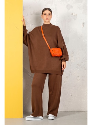 Brown - Knit Suits - Melike Tatar