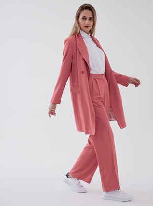 Coral - Fully Lined - Shawl Collar - Suit  - Sahra Afra