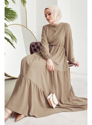 Brown - Modest Dress - InStyle