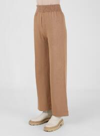 Tunic&Pants Knitwear Co-Ord Set Camel