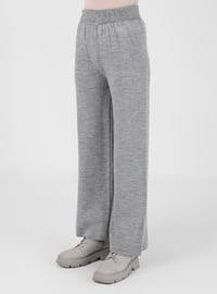 Tunic&Pants Knitwear Co-Ord Set Gray