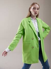 Green - Fully Lined - Shawl Collar - Jacket