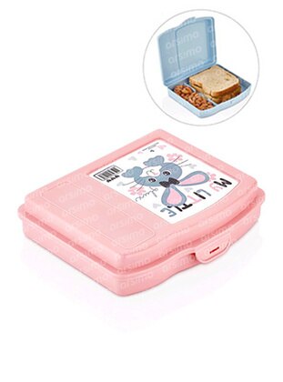 2 Compartment Lunchbox | Practical Double Compartment Lunch Box - Pink