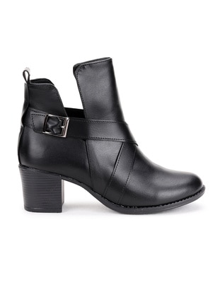  Belt 6 Cm Heel Women's Boots Shoes Black