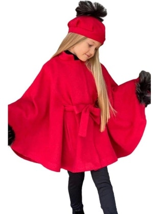 Red - Girls` Coat - Riccotarz