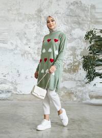 MODAEFA Green Knit Tunics