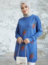 MODAEFA Blue Knit Tunics