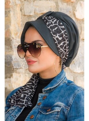 Cap And Sports Hijab Anthracite Instant Scarf