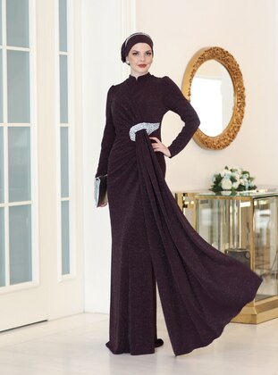  - Fully Lined - Crew neck - Modest Evening Dress - Ahunisa