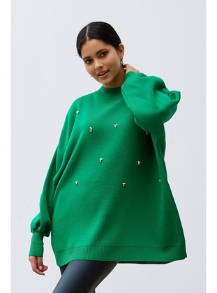 Green - Knit Tunics - InStyle