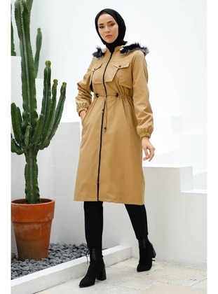 Beige - Waterproof - Puffer Jackets - In Style