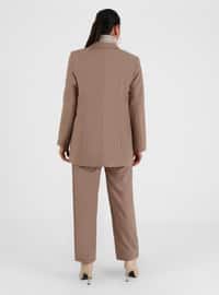 Mink - Double-Breasted - Fully Lined - Plus Size Suit