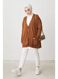 Brown - Knit Cardigans - In Style