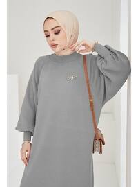 Gray - Knit Dresses - In Style